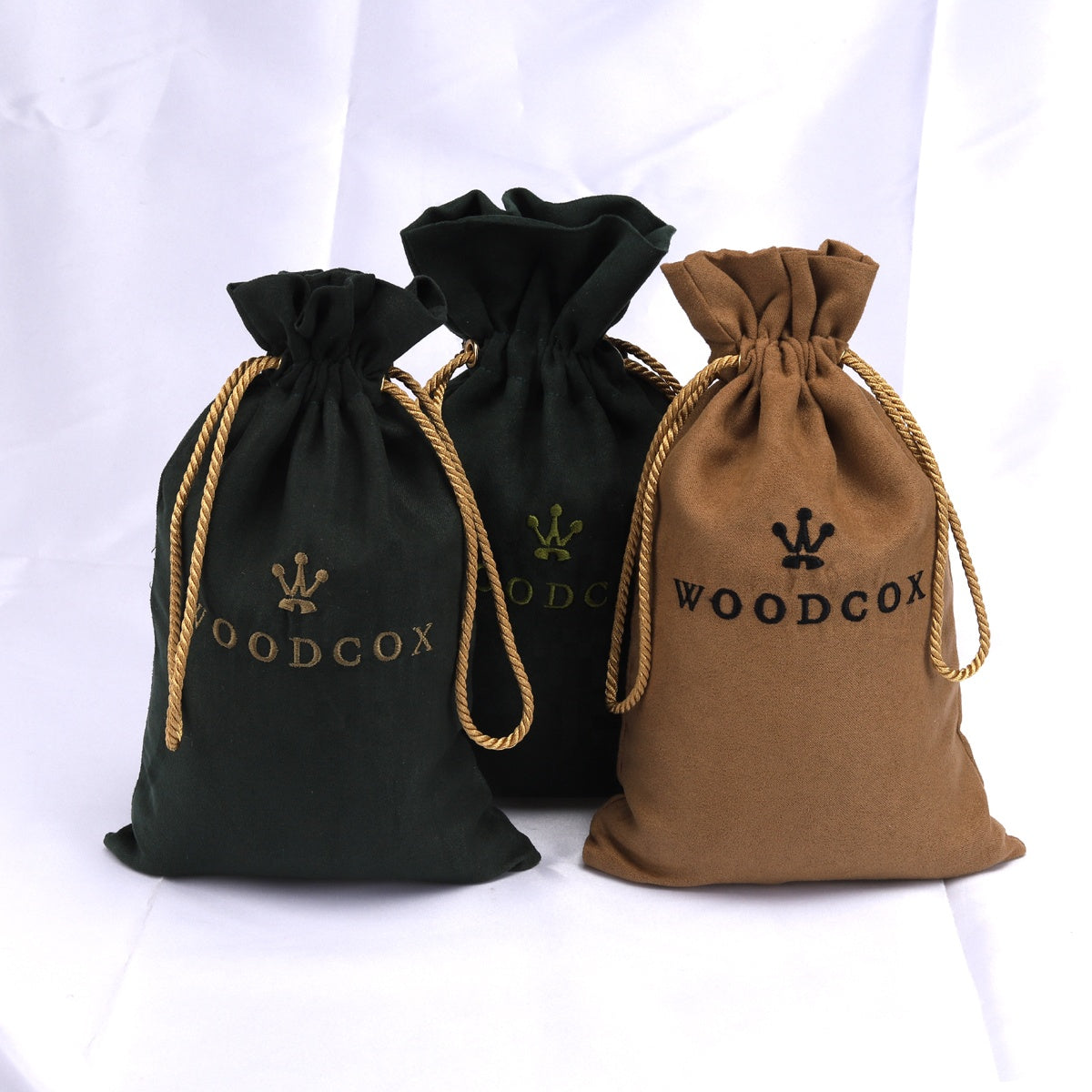 Custom Logo Printing Luxury Drawstring Suede Bag