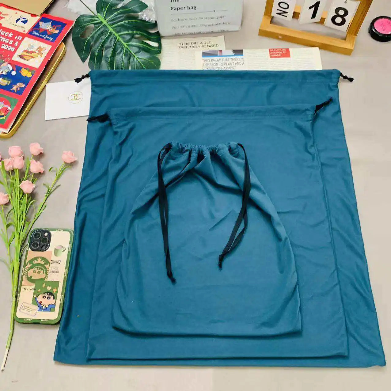 Sustainable Cotton-Linen Drawstring Bags | Rustic & Natural Brand Packaging