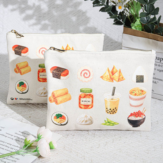 Custom Logo Printed Zipper Cosmetic Bag High Quality Small Suede Makeup Storage Pouch Travel Toiletry Bag