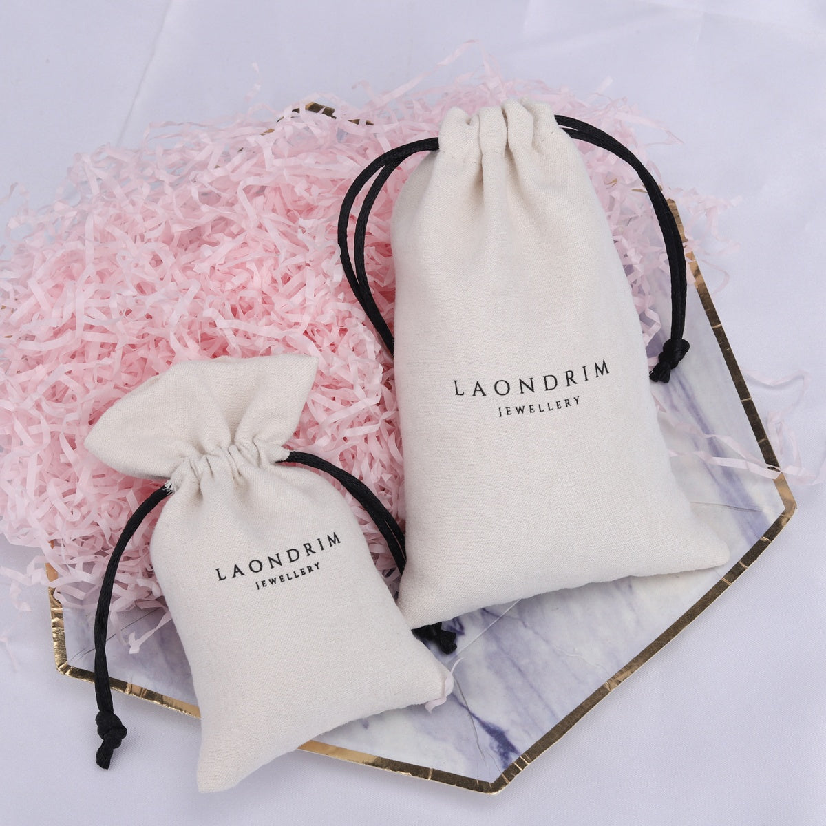 Custom Logo Printing Suede Jewelry Pouch Drawstring Gift Packaging Bag