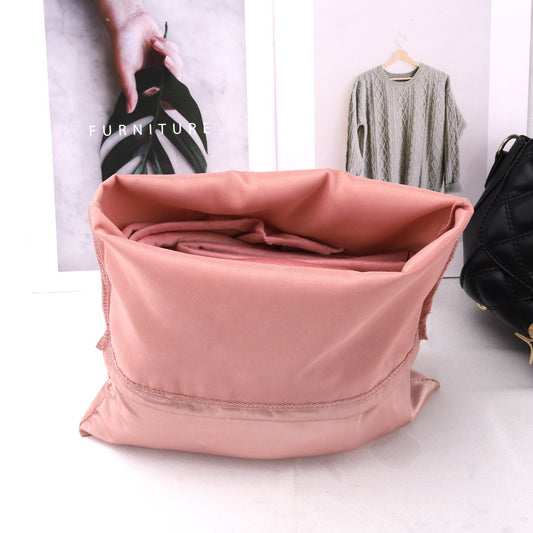 Luxury Customized Metal Button Thick Satin Clothes Handbag Packaging Envelope Pouch Matte Flap Silk Gift Satin Dust Bag