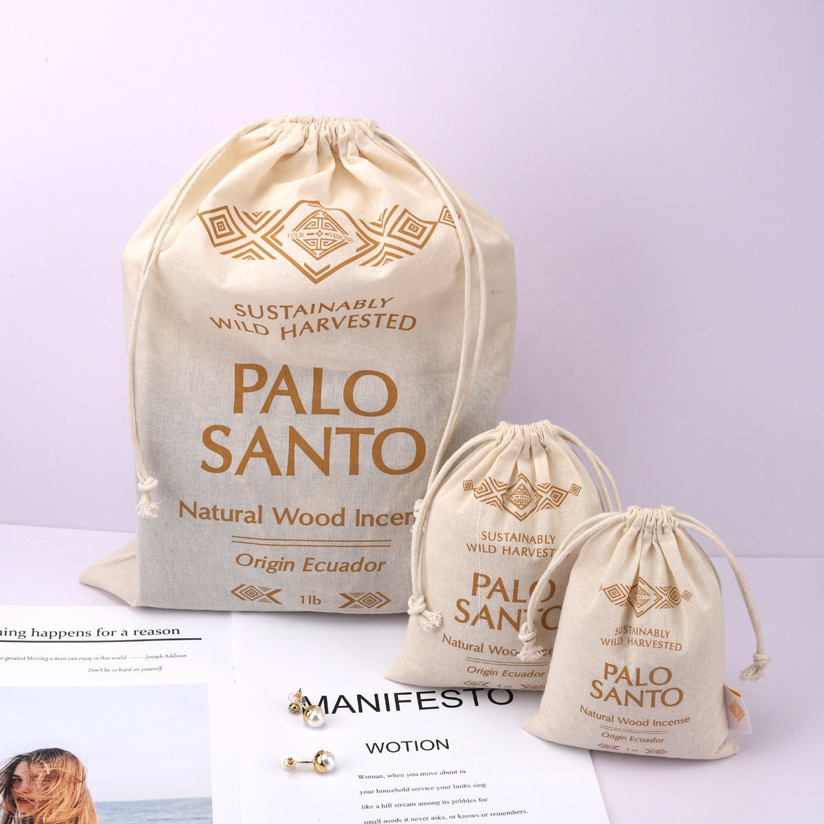 Reusable Custom Logo Printing Cotton Drawstring Bag for Packaging Gift Food Organic Muslin Shopping Dust Pouch
