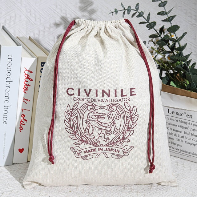 High Quality Herringbone Handbag Clothing Drawstring Pouch