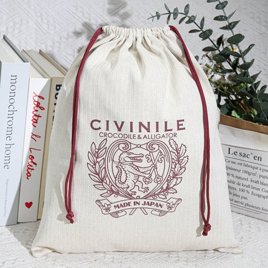 High Quality Herringbone Handbag Clothing Drawstring Pouch