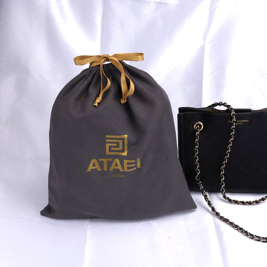 Luxury Custom Printed Suede Cloth Dust Drawstring Gift Bag