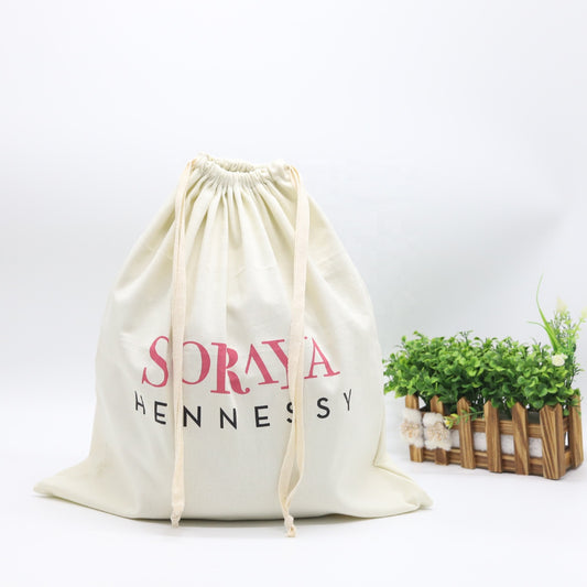 Organic Large Cotton Canvas Drawstring Bread Bag Customized Natural Cotton Canvas Food Packaging Pouch Bag