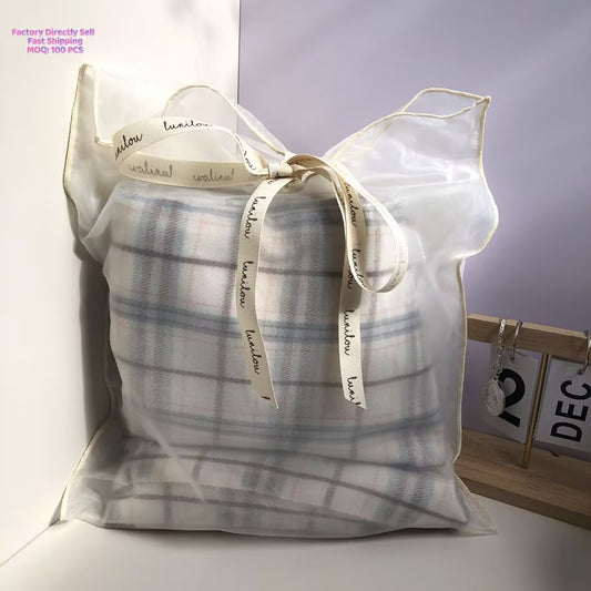 Promotion Special Design Custom Logo Printed Organza Mesh Drawstring Tote Shopping Bag Jewelry Cosmetic Gift Pouch
